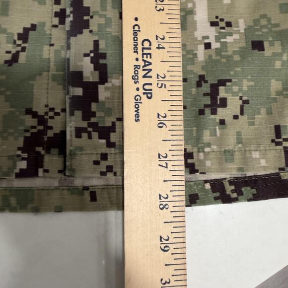 U.S. Navy NWU Type III Shirt Mens Large Short Green Digital Camo Ripstop Uniform - Picture 8 of 10